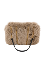 Golden Chain Fur Evening Clutch